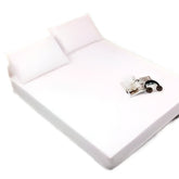 Huitich fitted bed sheet in white featuring plush polyester bed sheet 200x200 for a smooth and snug fit